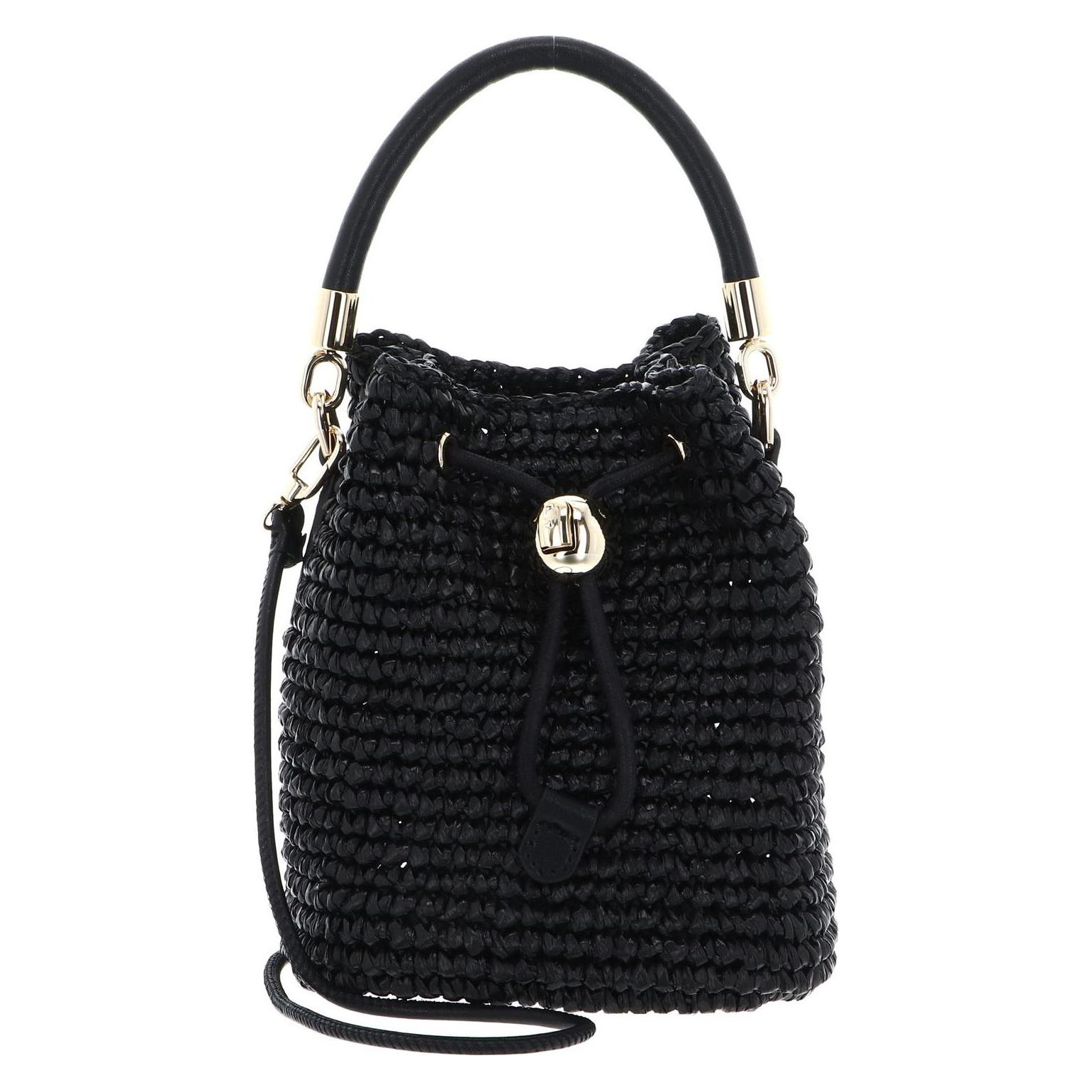 Furla, Damen, Handtasche, Mionido Mini Crossbody Bucket Bag, Schwarz