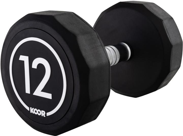 Immagine prodotto Koor Kurzhantel 12 kg, Schwarz (1 x 12 kg)