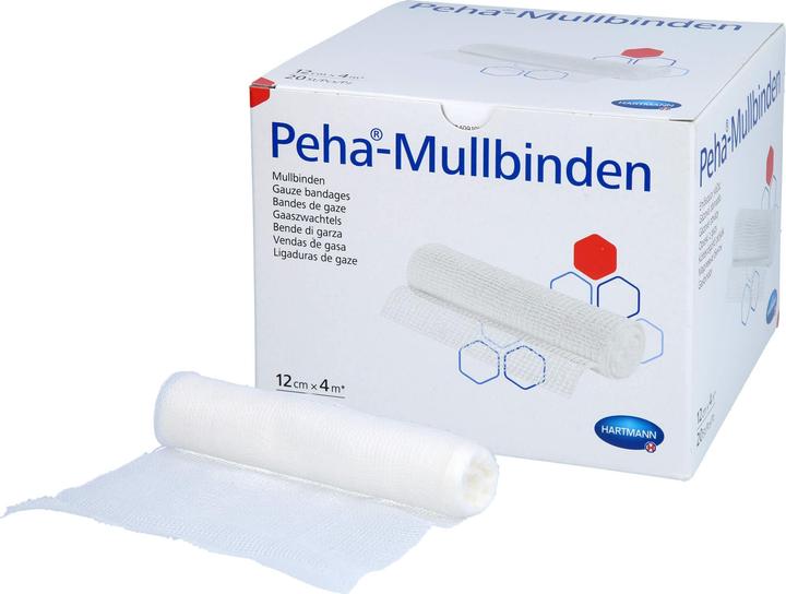 Produktbild Hartmann Mullbinden 4 m x 12 cm / 20 Stk.