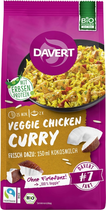 Image du produit Davert Curry de poulet végétarien (120 g)