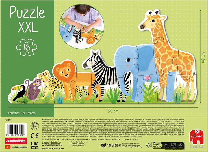 Produktbild Jumbo Puzzle XXL Dschungel, von klein.D53426 (16 Teile)