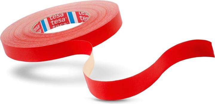 Actual product image tesa Fabric tape 4651 Premium, 19 mm x 50 m, red (19 mm)