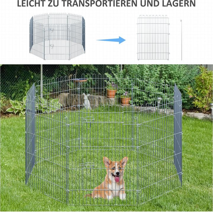 Immagine prodotto PawHut Recinto per la corsa libera come pista per cuccioli da 8 pezzi