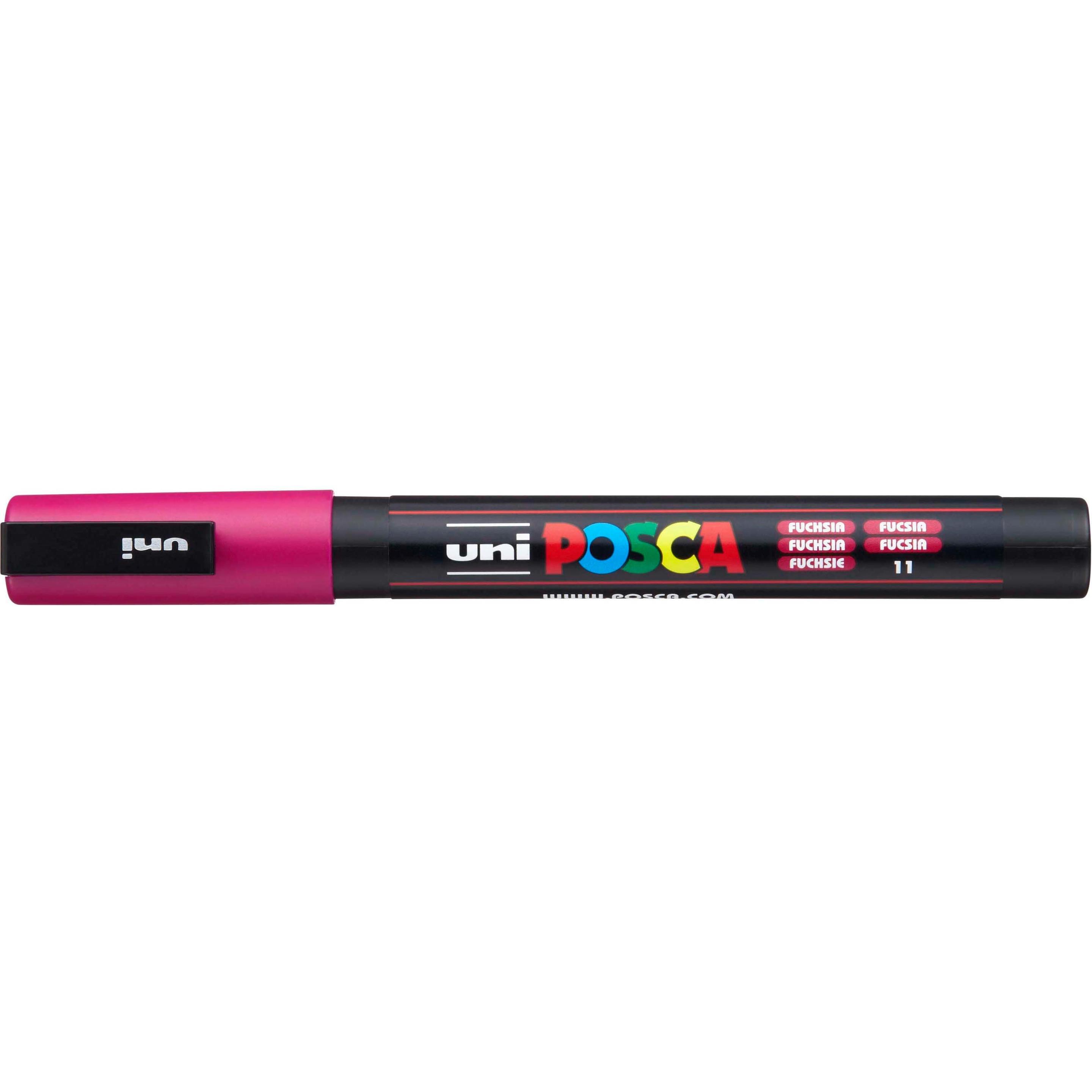 6x Posca, Marker, Marker PC-3M Rundspitze (Fuchsia, 1.30 mm, 1 x)