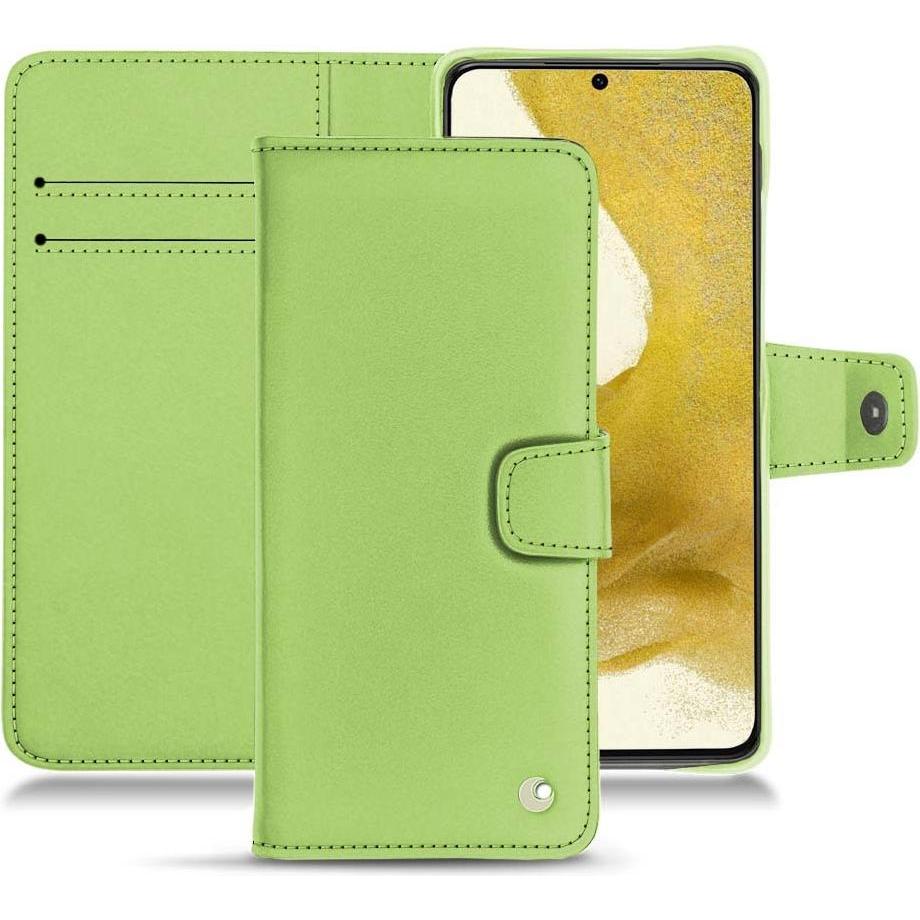 Noreve Lederschutzhülle Wallet (Samsung Galaxy S22), Smartphone Hülle, Grün