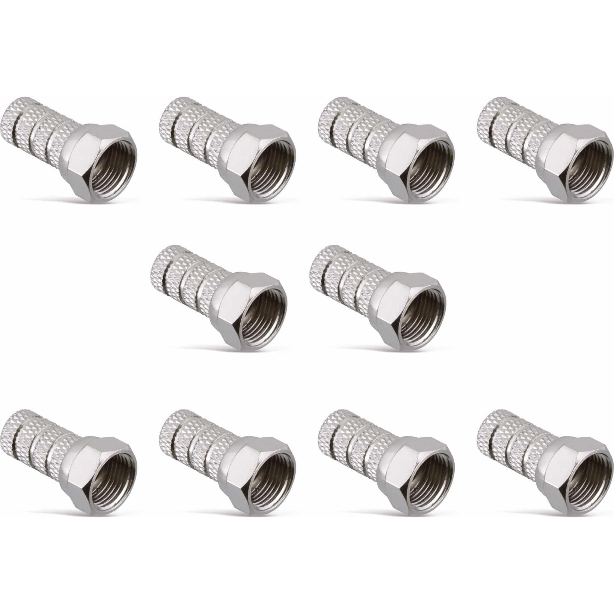 Eneroid F-Stecker, 4 mm, Aufdrehmontage, 10 Stück (Antennenkabel), Antennenkabel
