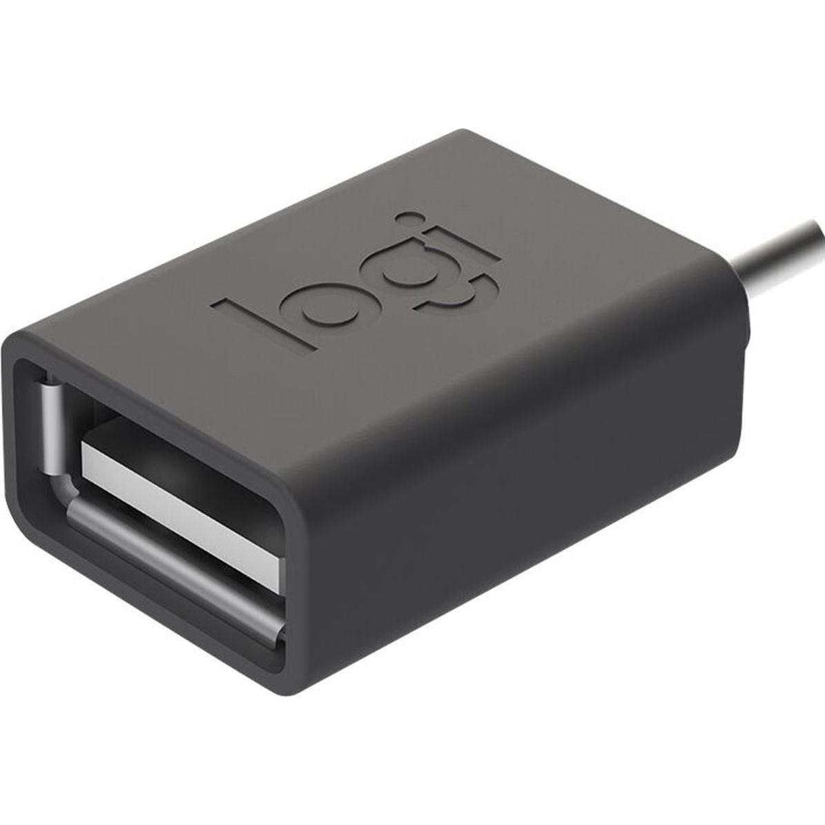 Logitech Da USB-C a (USB-A, 0.92 cm), Adattatore dati + video, Nero