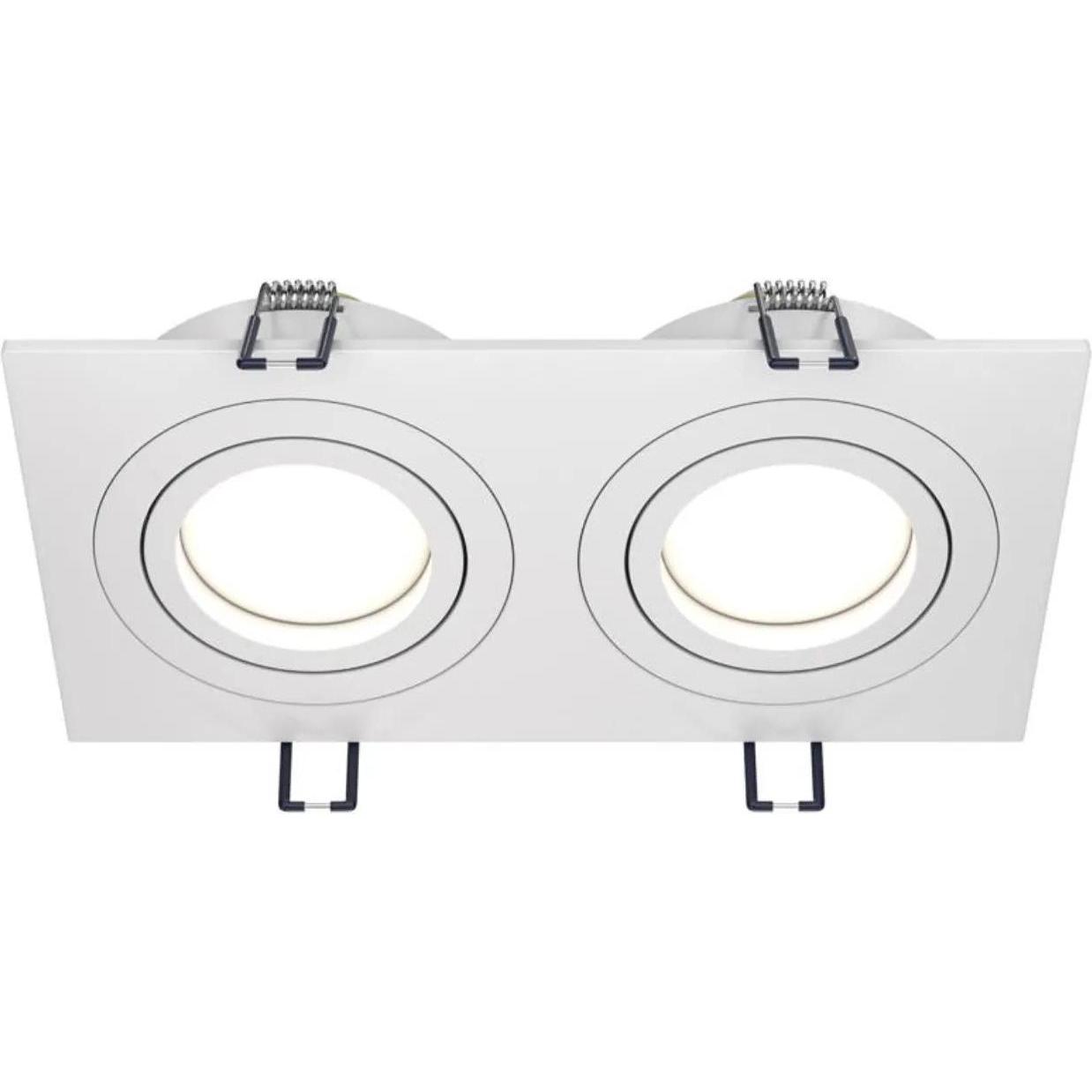 Maytoni, Wandleuchte + Deckenleuchte, Atom Downlight, Einbauleuchte 2x GU10 Weiss 2-fach (GU10)