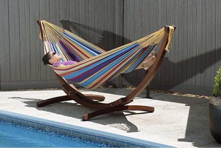 Actual product image Vivere Double Hammock Wooden Frame (204 kg)
