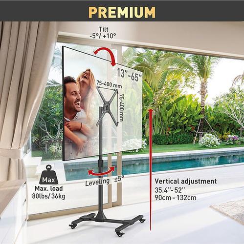 Actual product image Barkan SW310H TV mount (65") Black (36 kg, 12.99" - 65")