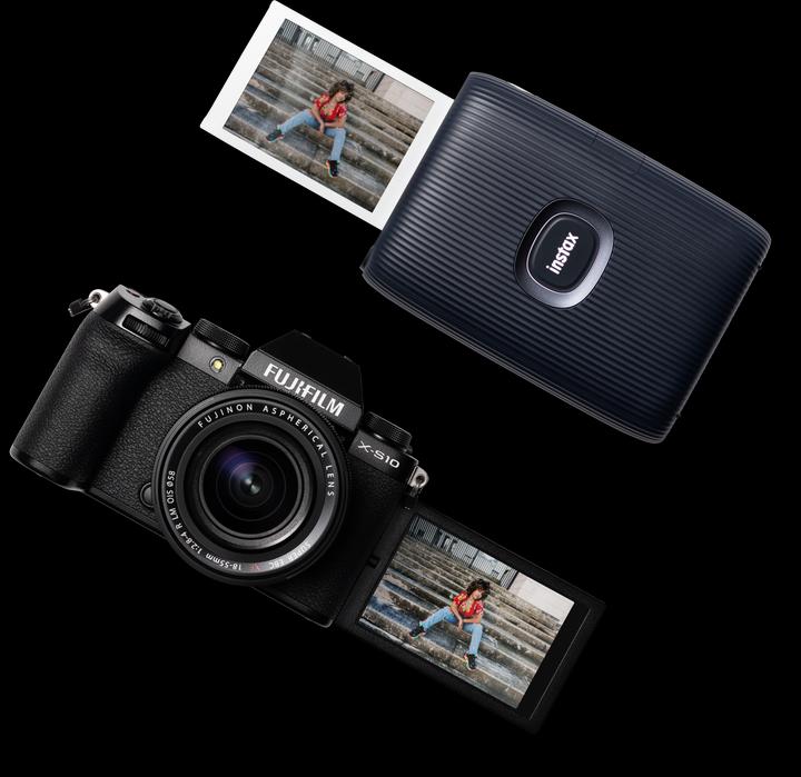 Actual product image Fujifilm Instax Mini Link2 EX D Blackout 15.06.22 Space Blue (Laser, Colour)