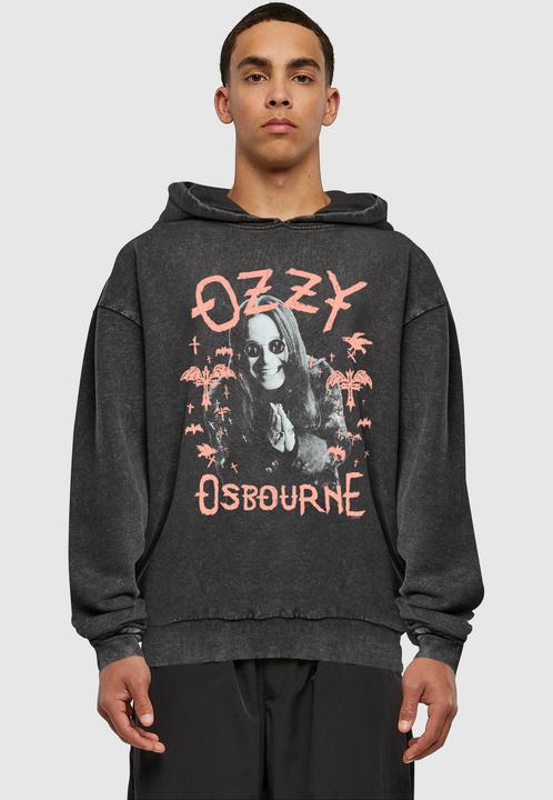 Produktbild Merchcode Ozzy Osbourne - Pink Bat Acid Washed Oversize Hoody - 195283 (M)