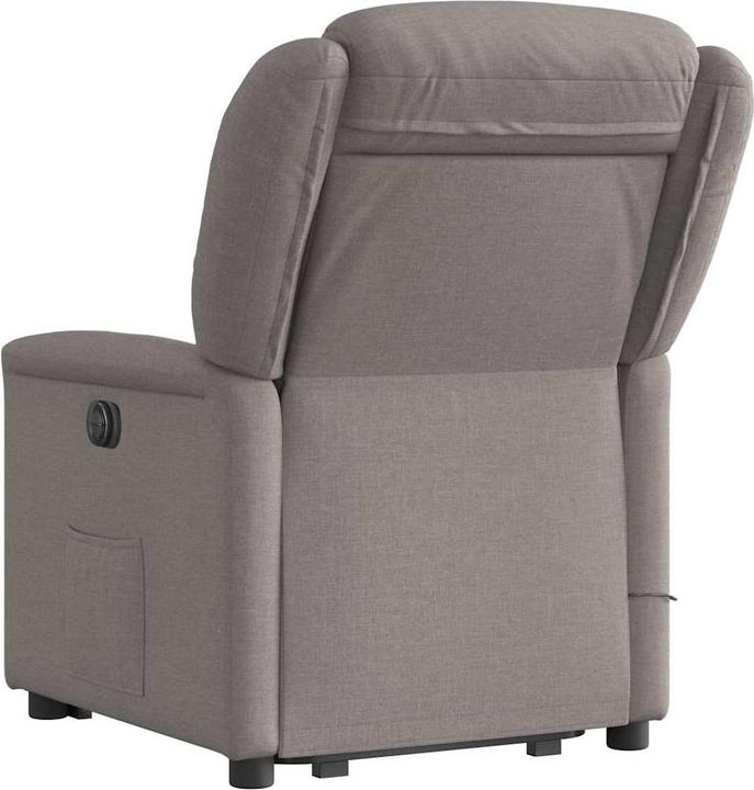 Actual product image vidaXL Electric massage chair with stand-up aid Taupe fabric