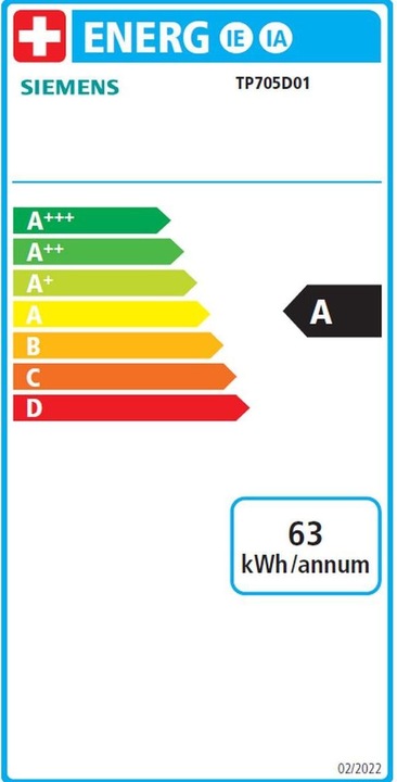 Energie-Label Siemens EQ700 Classic