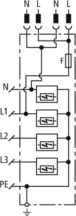 Image du produit Dehn DSH ZP B2 TNS 255 Parafoudre combiné type1+2 DEHNshield ZP 909330