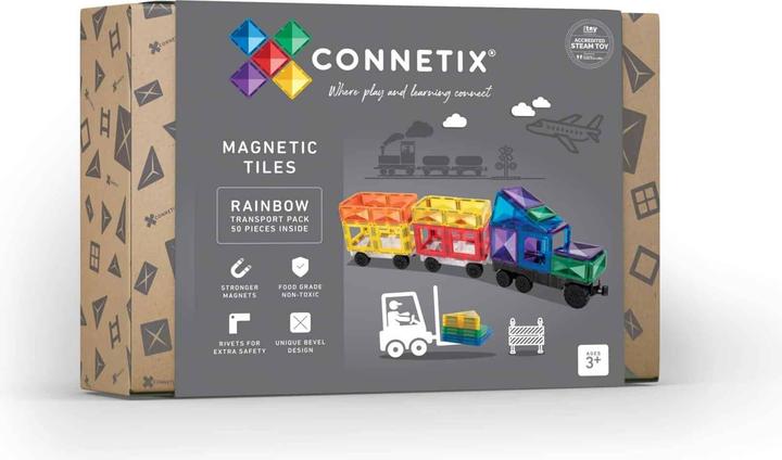 Connetix UE-50T - Confezione da trasporto arcobaleno 50 pezzi