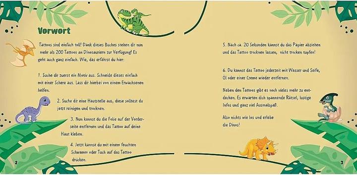Actual product image Tattoo Book Dinosaur