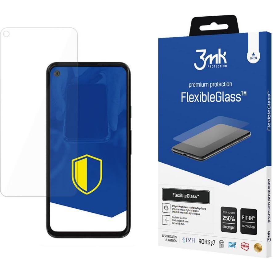 3MK FlexibleGlass Bildschirmschutz, Display Folie (1 Stück, Google Pixel 5), Smartphone Schutzfolie, Transparent