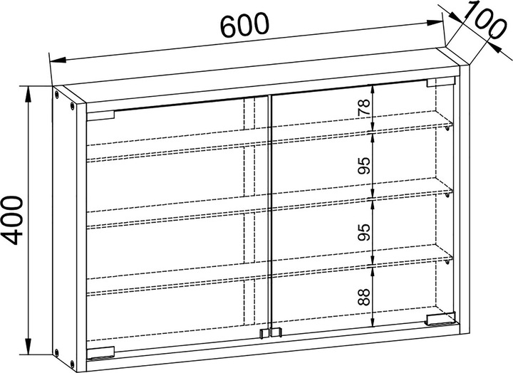 Immagine prodotto VCM Wandvitrine (60 x 10 x 40 cm)