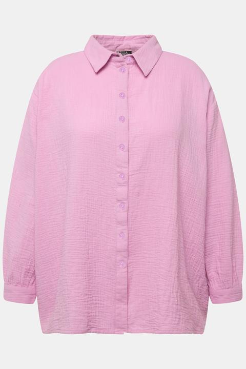 Actual product image Ulla Popken Collared Muslin Button-Down Shirt (46, 48)