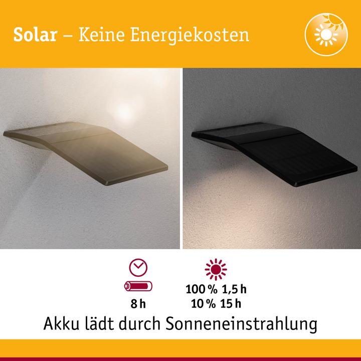 Produktbild Paulmann Solar Wandleuchte Yoko (145 lm, IP44)