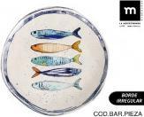 La Mer Teller flacher, 26 cm grosser, glänzender iberische (26 cm)