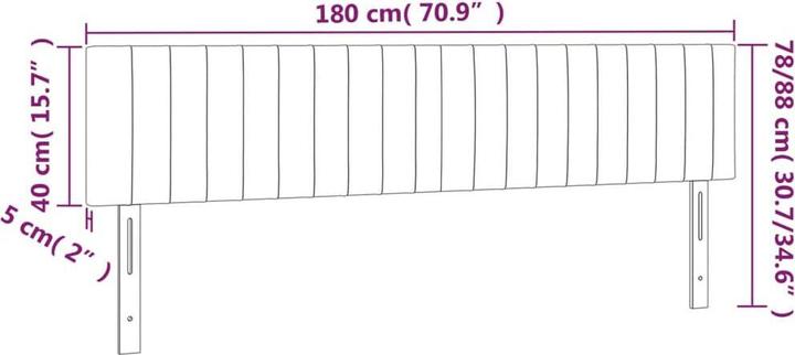 Image du produit vidaXL Lorelai (180 x 5 x 88 cm)