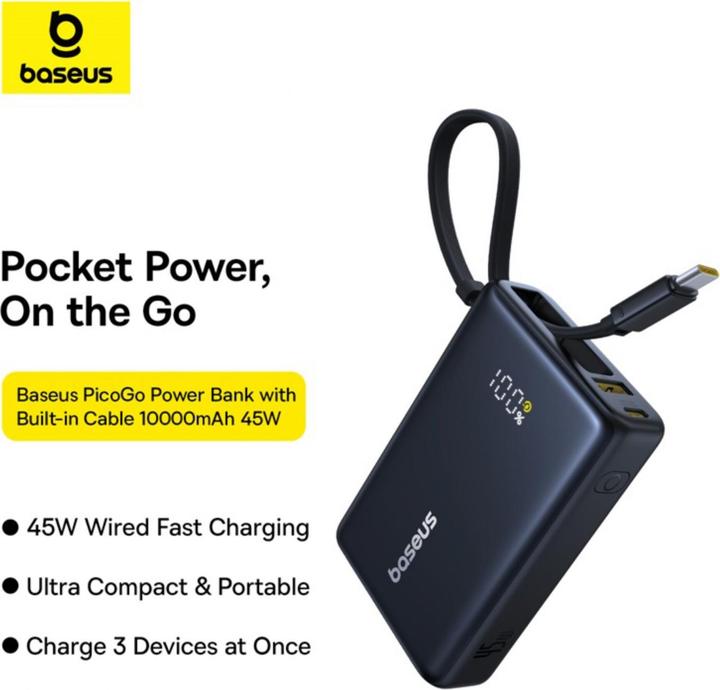 Productafbeelding Baseus PicoGo (10000 mAh, 45 W, 37 Wh)
