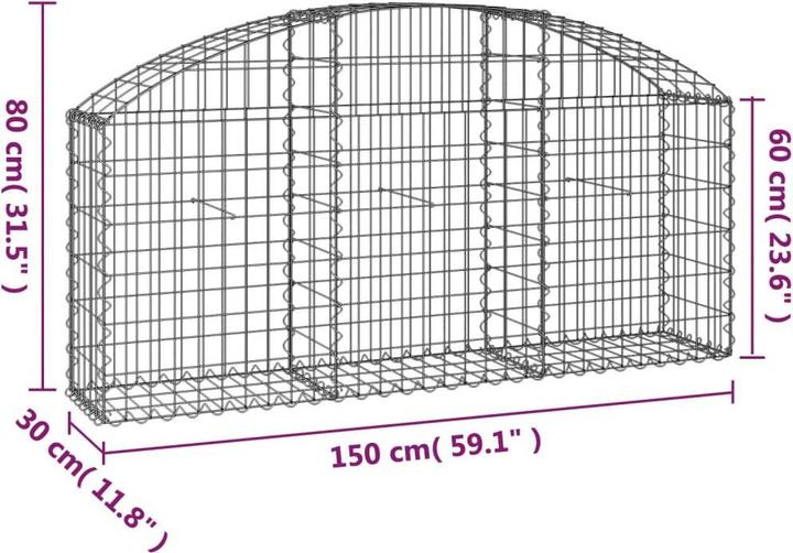 Produktbild vidaXL Gabionenkorb