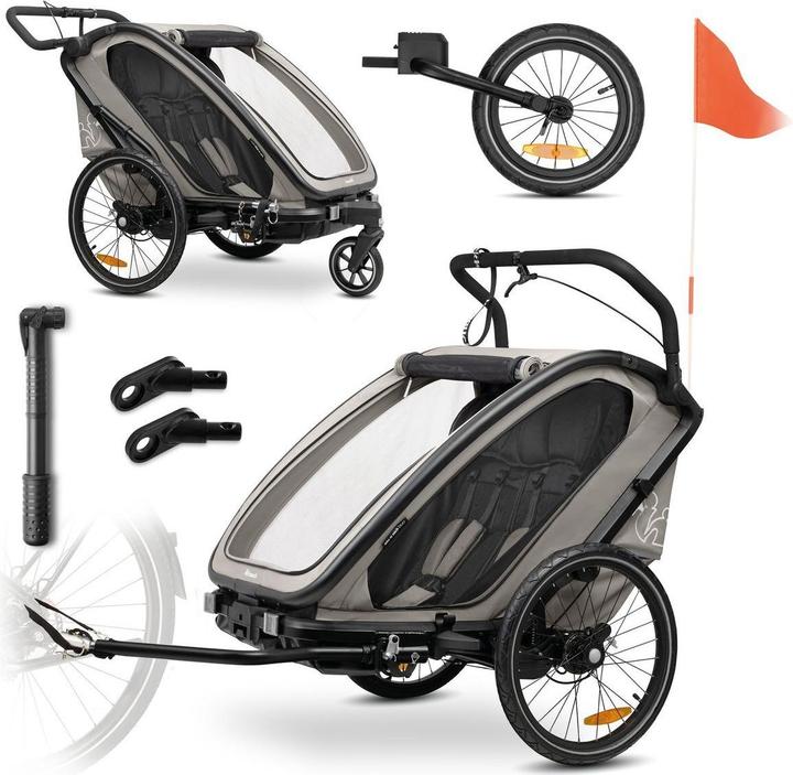 Hauck Fahrradanhänger 3in1 Fahrradanhänger Sparset Bike N Walk