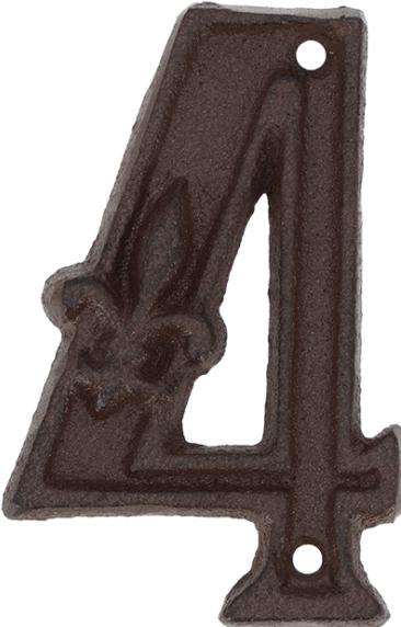 Produktbild Esschert Design Hausnummer 4 aus Gusseisen