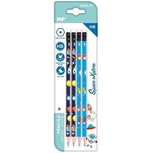 Bic, Matite, Bleistift mit Radiergummi HB 4 Stk. Raum (HB, 4x)
