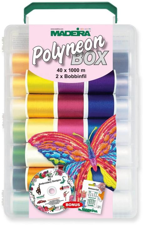 Image du produit Madeira Fil à broder Polyneon 40 valise (1000 m)