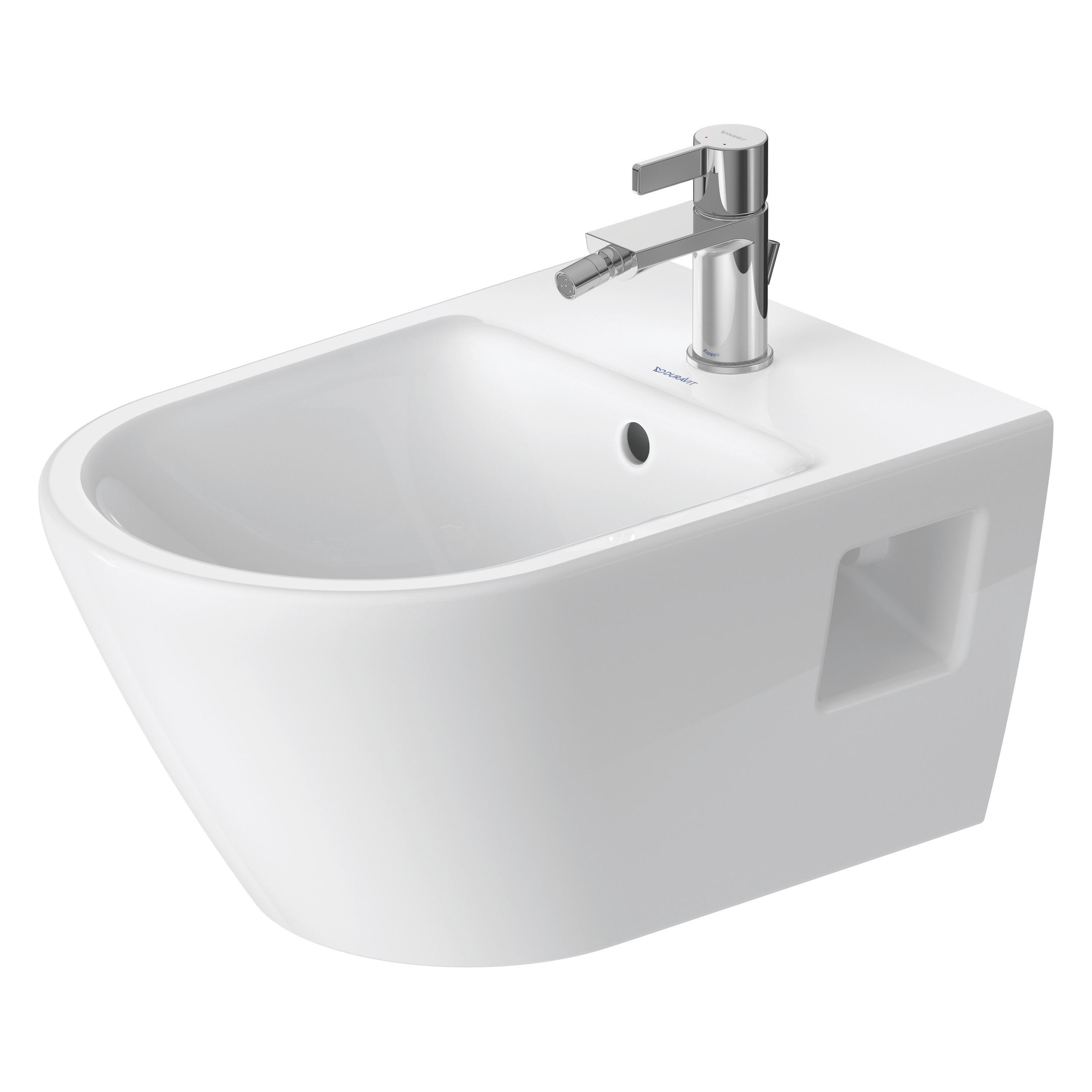 Duravit, Toiletten + Bidets, Muurbidet D-Neo W ÜL Met Kraangatbank 1 Kraangat Wit