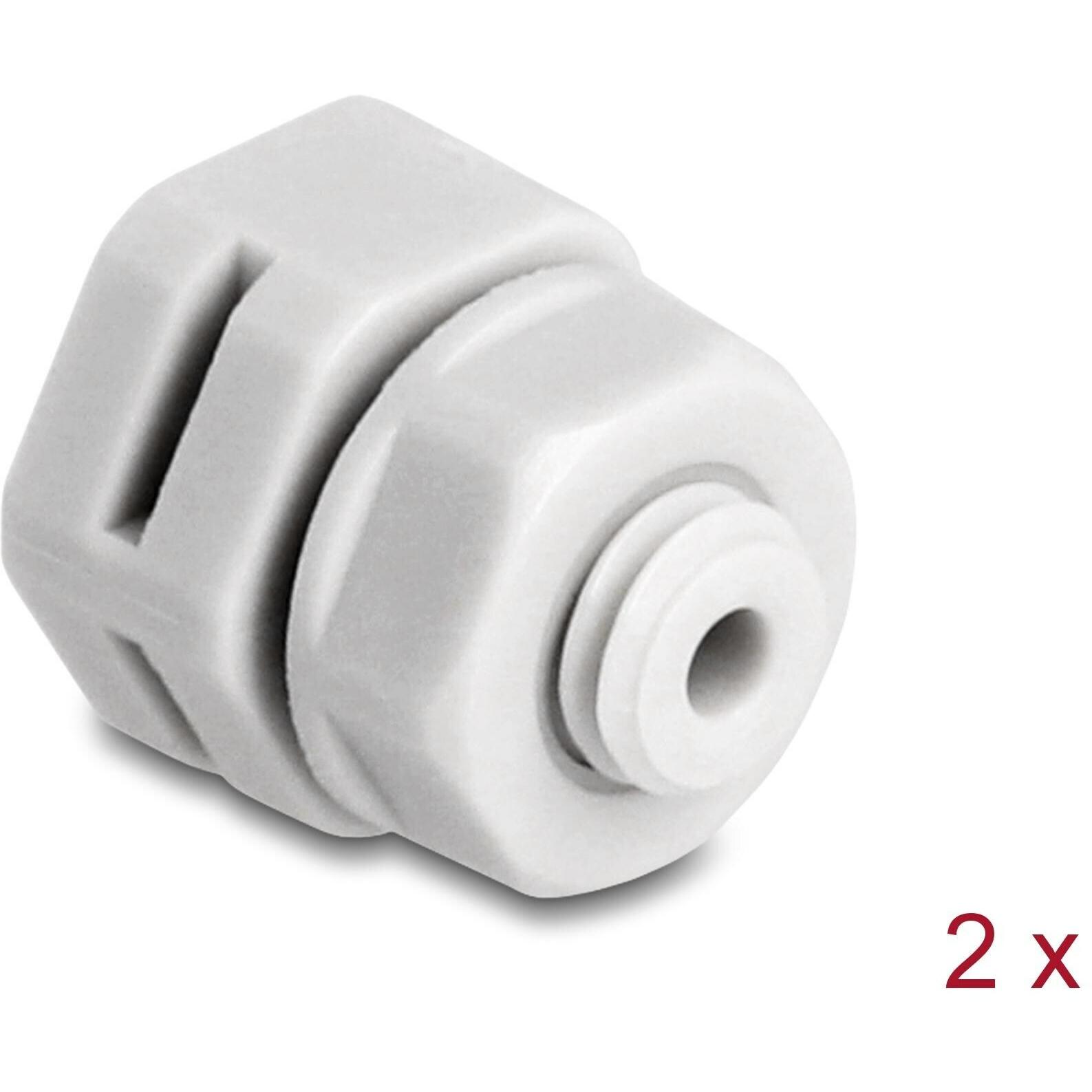 Delock, Kabelverbindung, Kabelverschraubung M6, grau 2 Stück