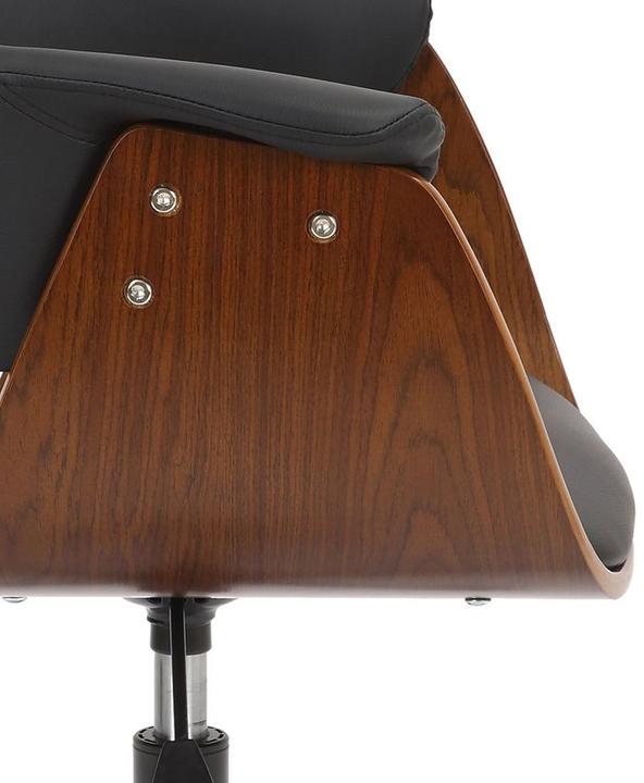 Actual product image Swisshandel24 Bruce office chair imitation leather, walnut/black (43 - 53 cm)