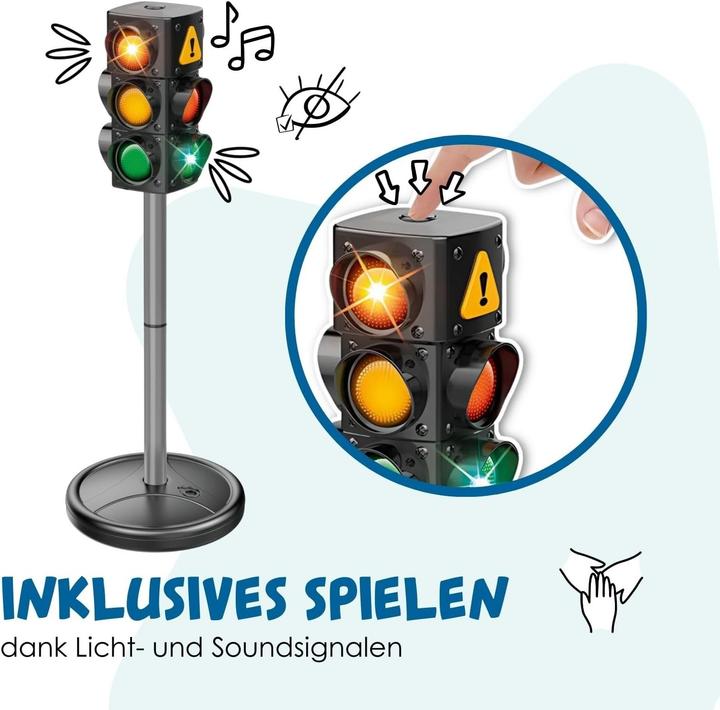 Actual product image Alldoro XXL Traffic Set (75 cm High, 21 Pieces)