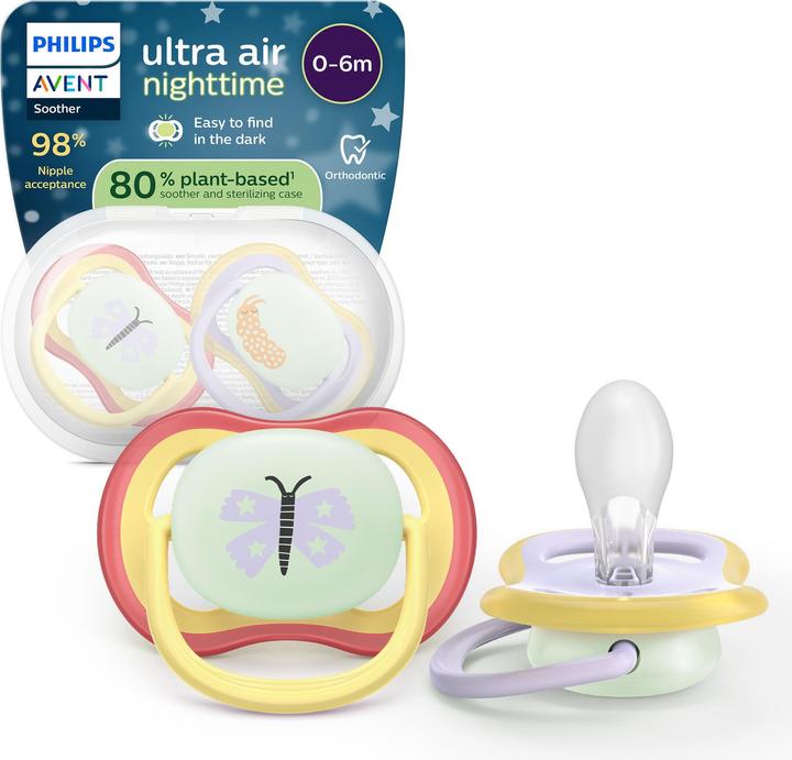 Philips Avent Pacifier SCF376/25 ultra air nuit (2 x, jusqu'à 6 M.)