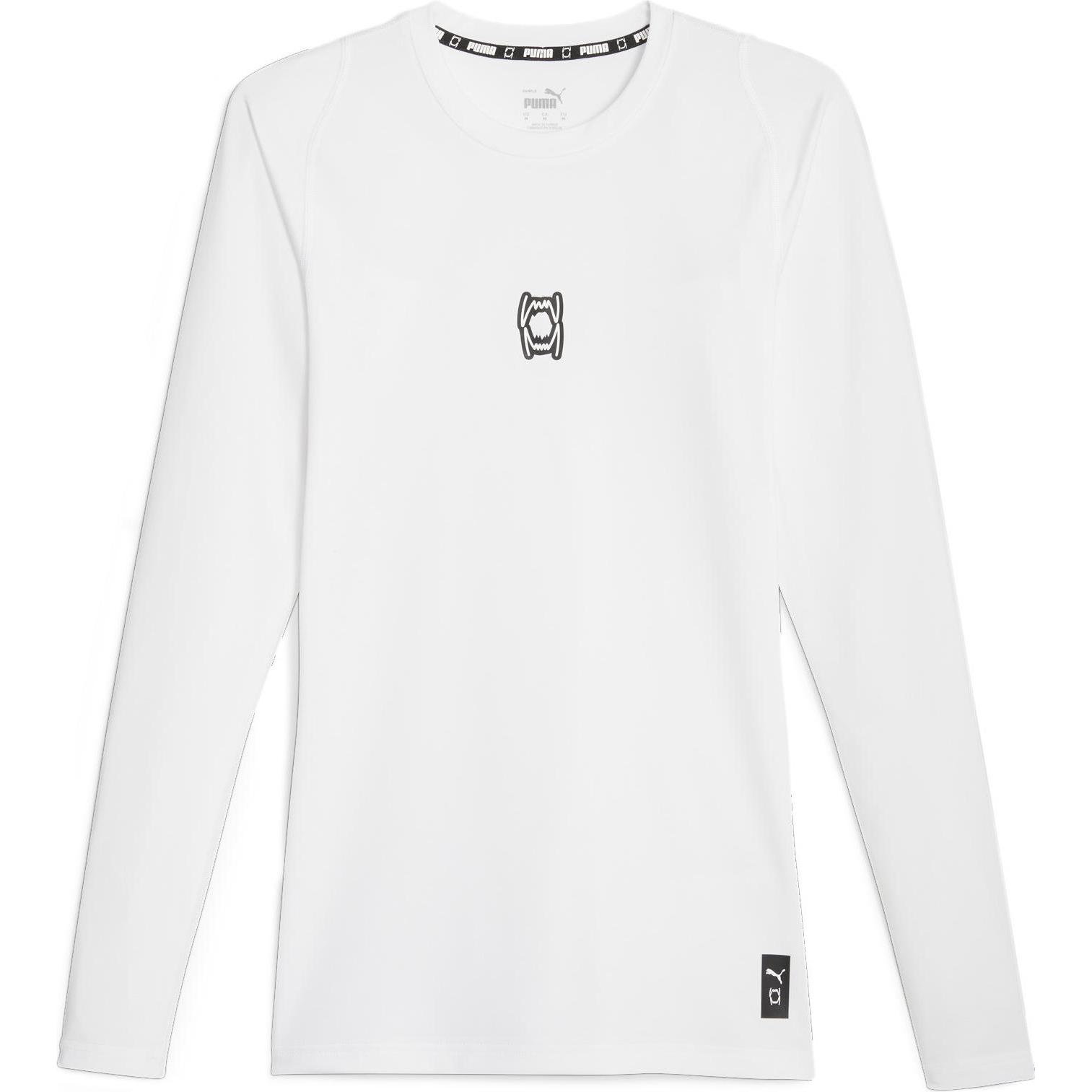Puma, Herren, Sportshirt, Hoops Team LS Top Baselayer (4XL), Weiss, 4XL