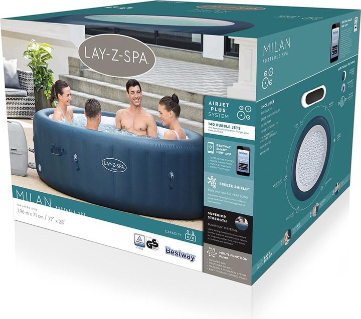 Produktbild Bestway Lay-Z-Spa Milan Airjet Plus (6 Pers.)