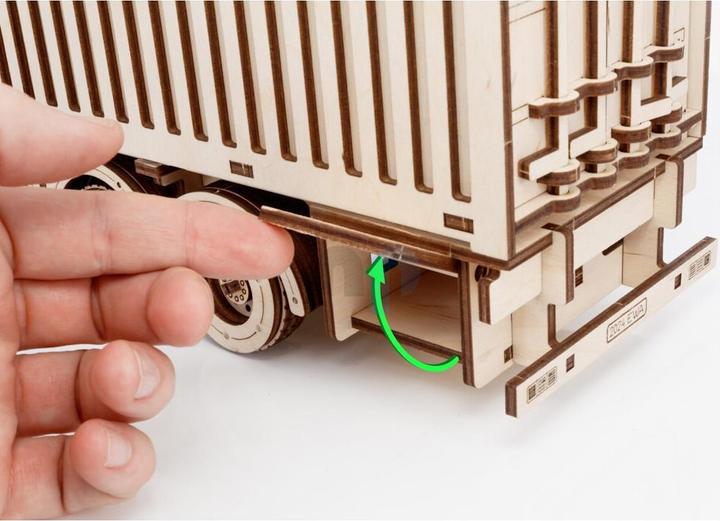 Produktbild Eco Wood Art 3D Holz Modellbausatz - Containerauflieger für Road King Sattelschlepper