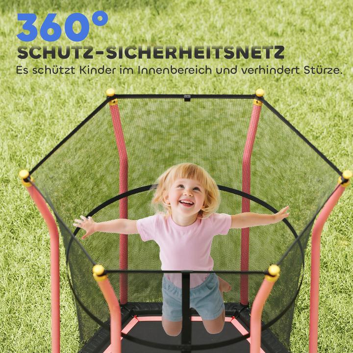 Image du produit Homcom Kindertrampolin Stahl, Kunststoff Rot (163.50 cm)