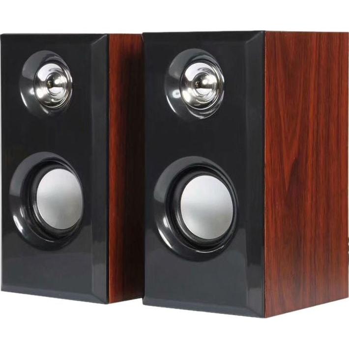 Mozo MINI-S3 Computerlautsprecher, PC Lautsprecher, Braun