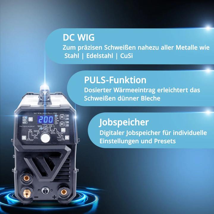 Produktbild Stahlwerk Kombi-Schweissgerät DC WIG 200 Puls Pro 2 in 1