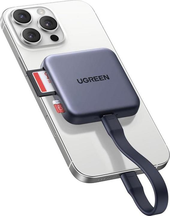 Image du produit Ugreen 3-in-1 Memory Card Reader CM898 – USB-C / MagSafe / SD & TF – Black (USB-C)