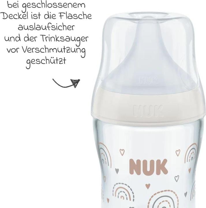 Actual product image NUK Babyflaschen Glas-Flasche 2er Pack Perfect Match 120 ml (120 ml)