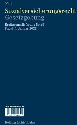 Produktbild Sozialversicherungsrecht - Gesetzgebung EL 62 (Deutsch, Tristan Imhof, 2022)