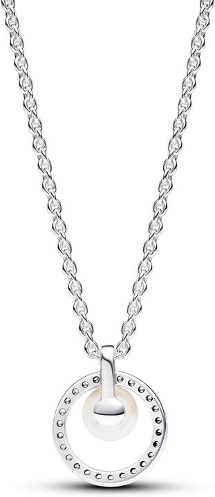 Produktbild Pandora Halskette Treated Freshwater Cultured Pearl & PavÃ© (Sterling Silber 925, 45 cm)
