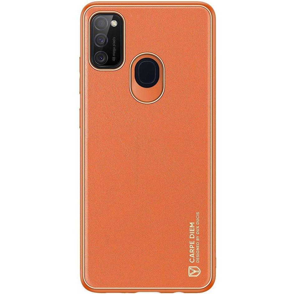 Dux Ducis Custodia elegante Yolo in morbido TPU e pelle PU per Samsung Galaxy M30s arancione (Samsung Galaxy M30s), Cover smartphone, Arancia