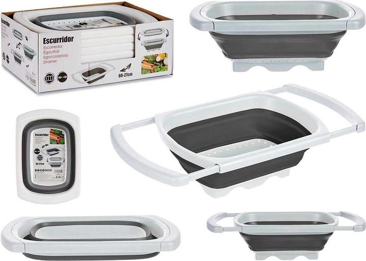 Kinvara Sieb CH43223-4 Weiss Grau Polypropylen TPR 60 x 26 x 12 cm 39,5 x 4,5 x 26 cm (6 Stück)